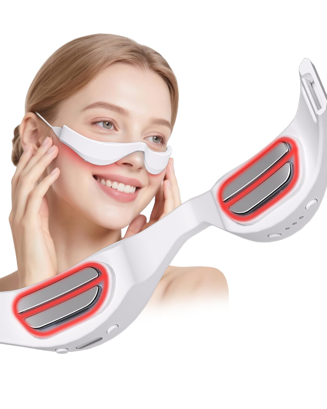 Gafas de Belleza para Ojos con Microcorriente EMS – Luz Roja 650nm, Alivio de Fatiga, Ojeras y Bolsas