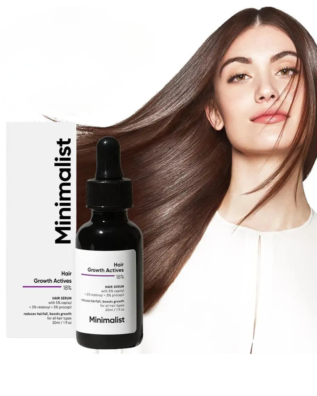 Sérum Minimalist 18% para Estimular el Crecimiento y Fortalecimiento Capilar – Suero Natural para Reparación y Cuidado del Cabello