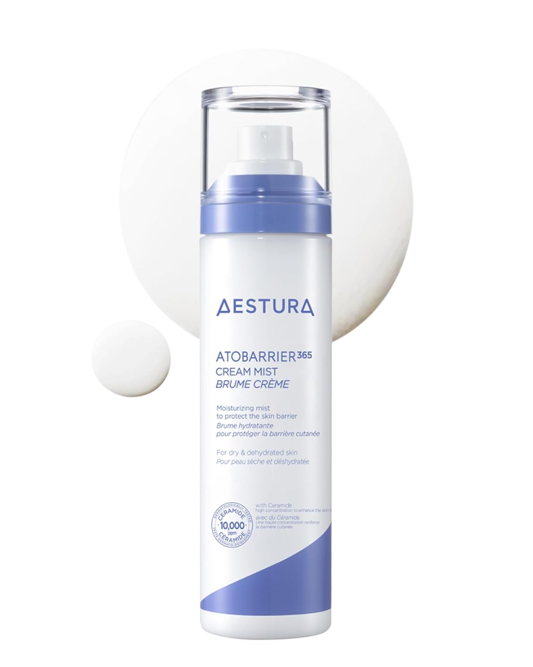 ✨ AESTURA ATOBARRIER365 Cream Mist – Bruma Hidratante con 10.000 ppm de Ceramidas, Reparación de la Barrera Cutánea, para Piel Seca ✨