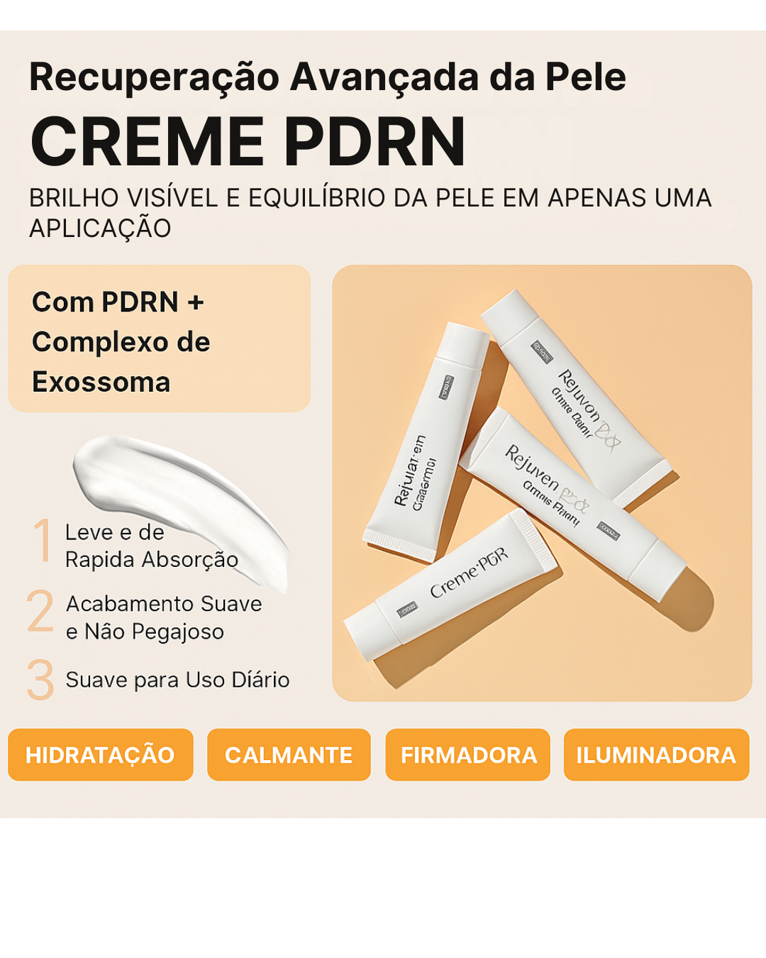 Rejuveon Advanced PDRN Cream – Crema Hidratante Facial Coreana con PDRN de Alta Pureza, Hidratación Profunda, Firmeza y Glow