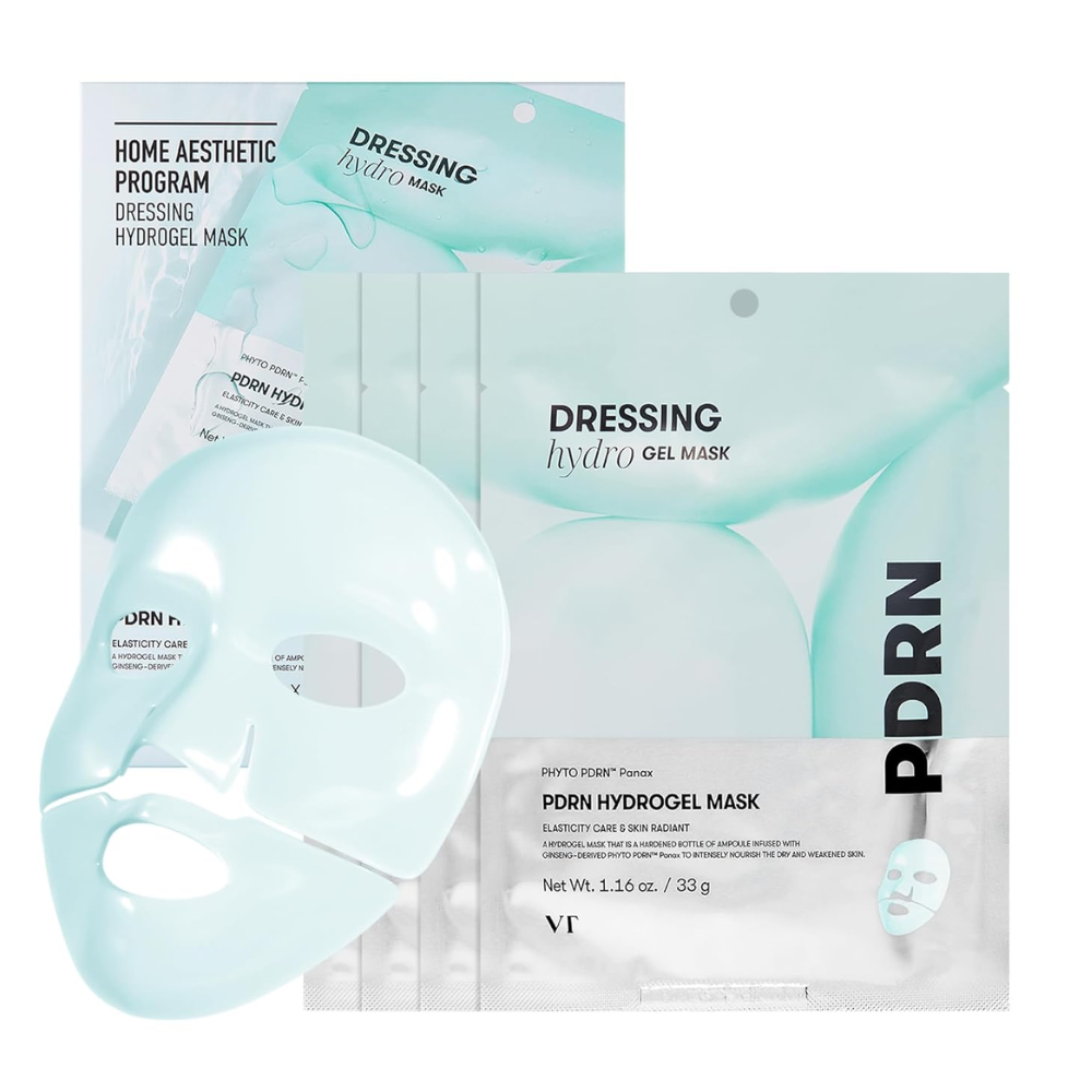 Kit con 4 Mascarillas de Hidrogel PDRN VT COSMETICS – Hidratación Profunda