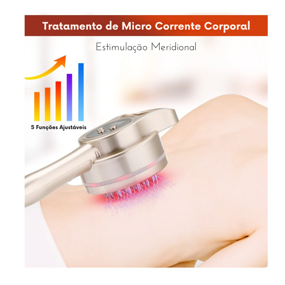 Cepillo de Masaje Eléctrico Hailicare – Drenaje Linfático, Reafirmante, con Microcorrientes y Luz LED