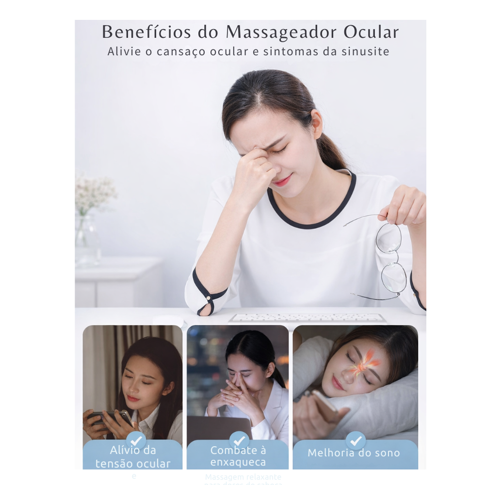 Máscara Masajeadora WAVVE para Ojos con Calentamiento, Airbag y Música para Relajación