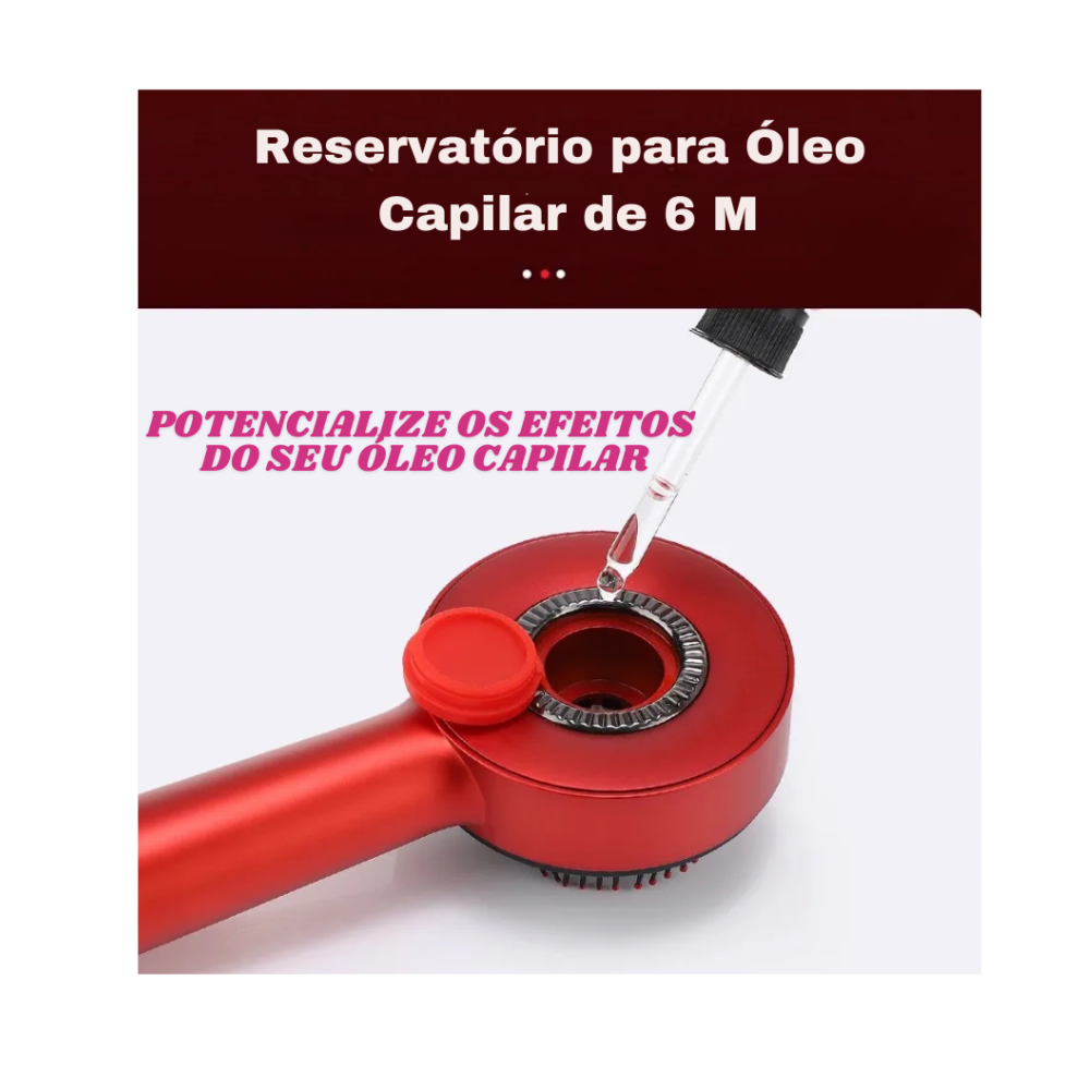 Cepillo Eléctrico de Masaje para Cuero Cabelludo y Terapia LED – Crecimiento Capilar con Aplicador de Aceite