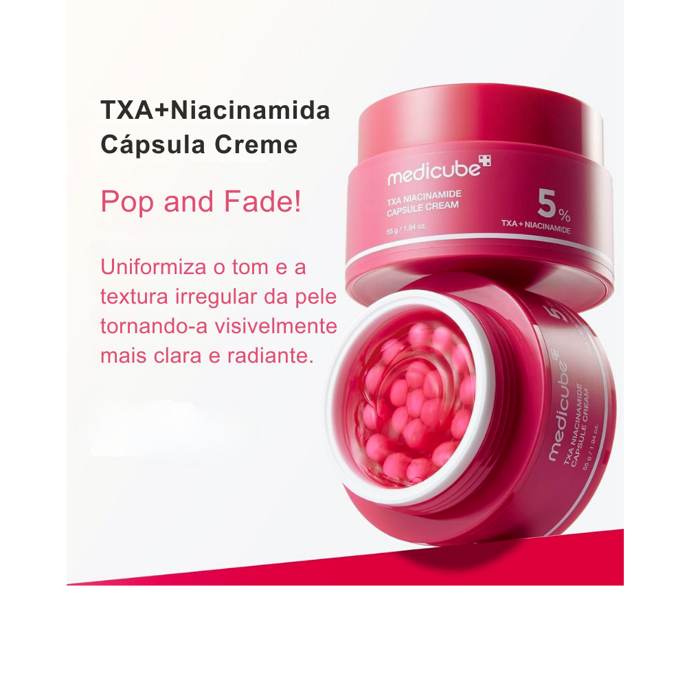 Crema Facial Cápsula Roja Medicube TXA – Aclarante y Luminosidad con Niacinamida