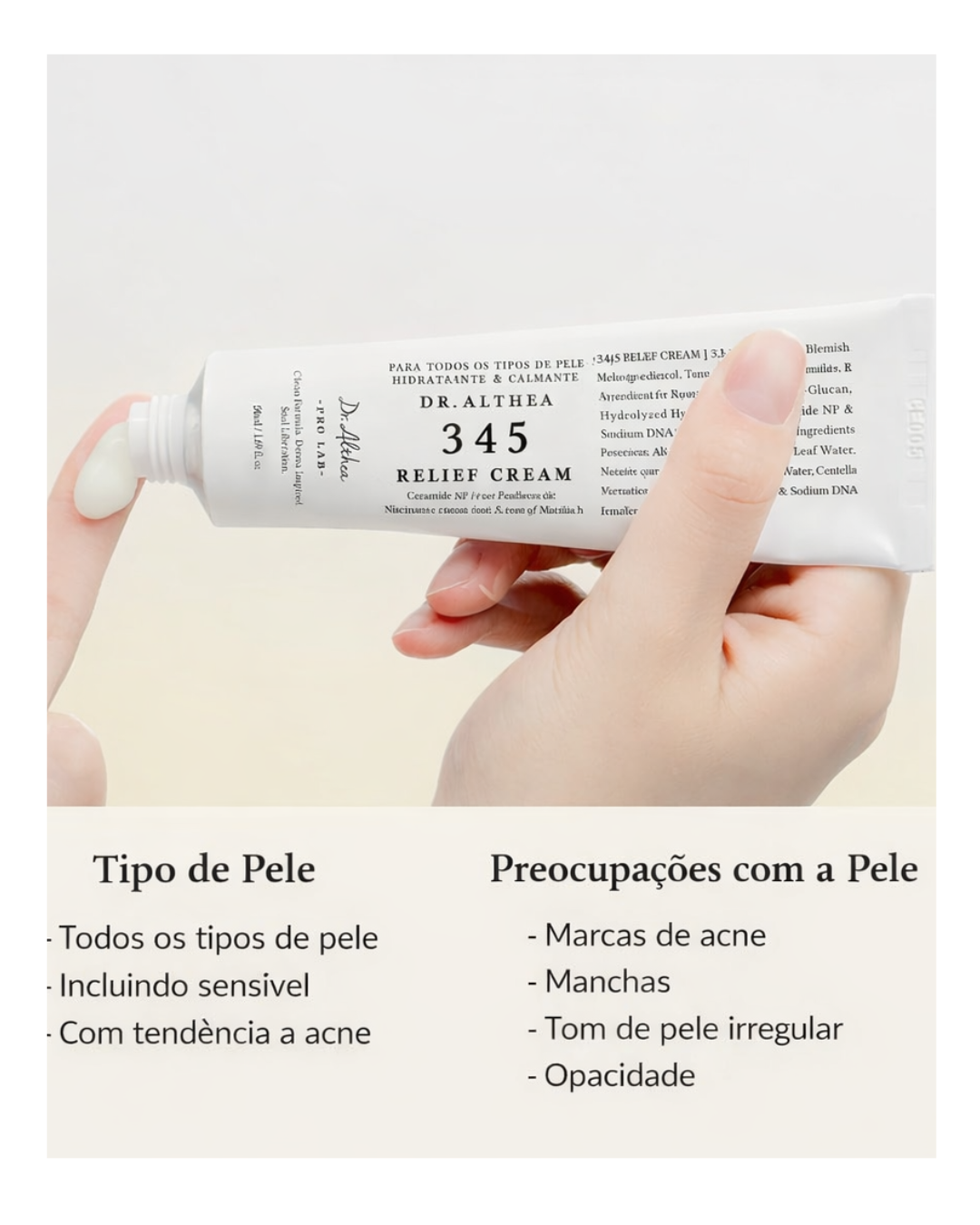 Crema Facial Dr. Althea 345 Relief – Hidratante para Piel Sensible y con Tendencia Acneica