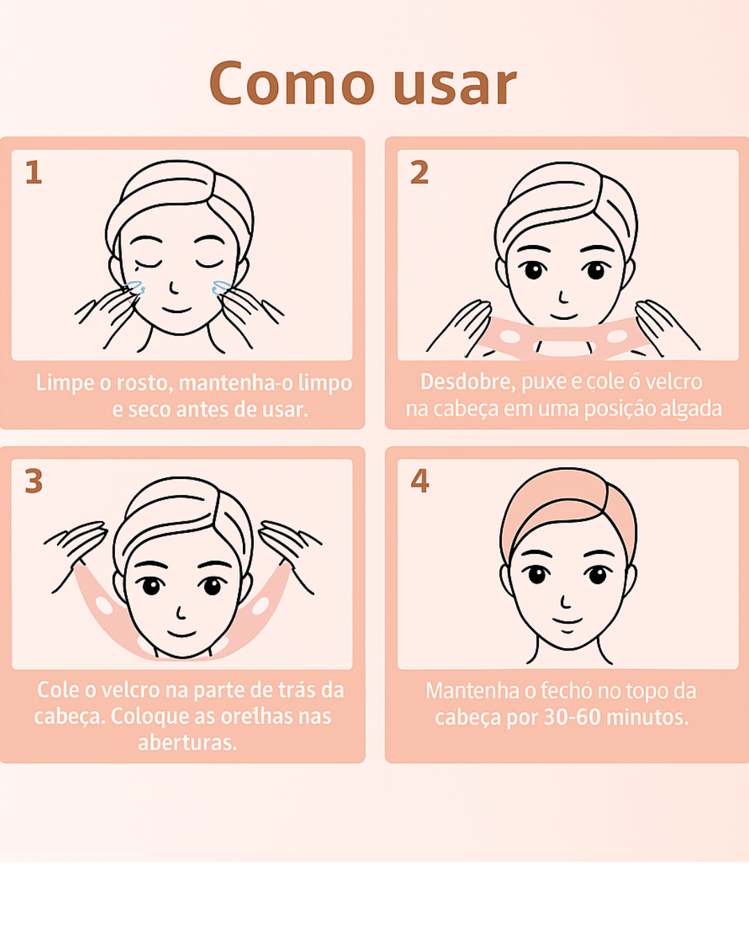 Mascarilla Facial Elástica V-Line para Lifting y Contorno Facial