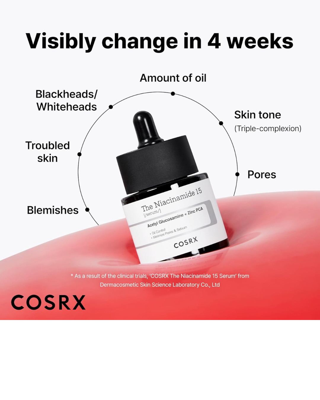 COSRX Niacinamide 15% Face Serum with Zinc 1% – Pore Minimizing Serum for Oily Skin and Dark Spots