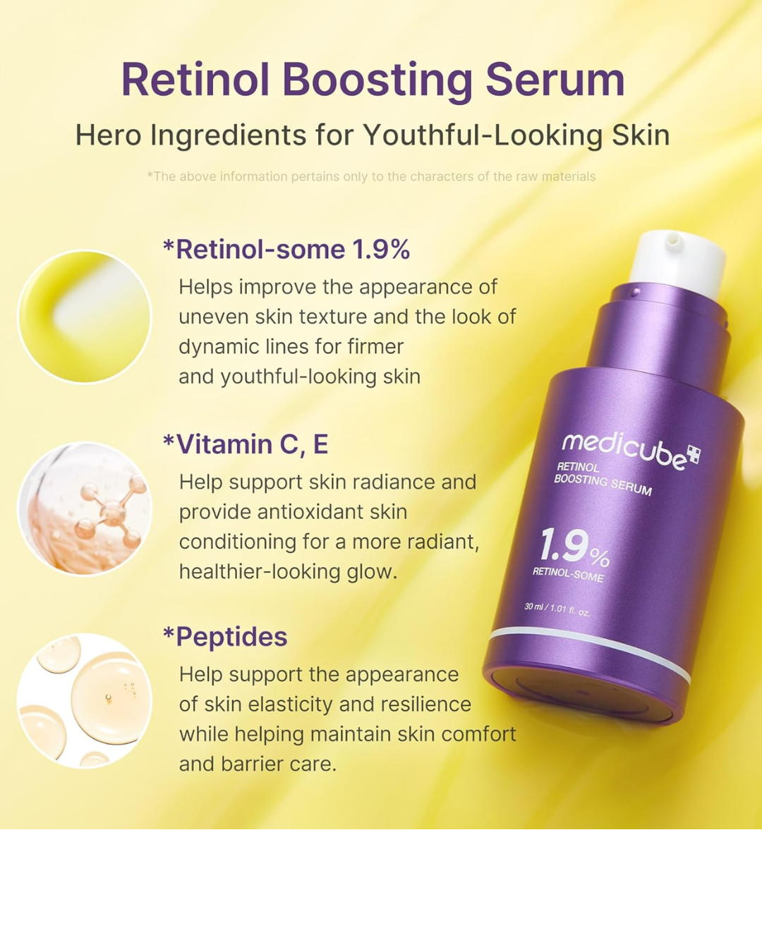 Medicube Retinol NMN Boosting Serum 30ml – Anti-Aging Retinol Serum for Firming, Skin Texture and Radianc