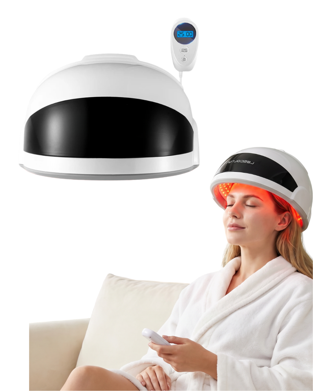 Lescolton D601 Red Light Laser Therapy Cap – LLLT Hair Growth Cap for Hair Thinning &amp; Scalp Care