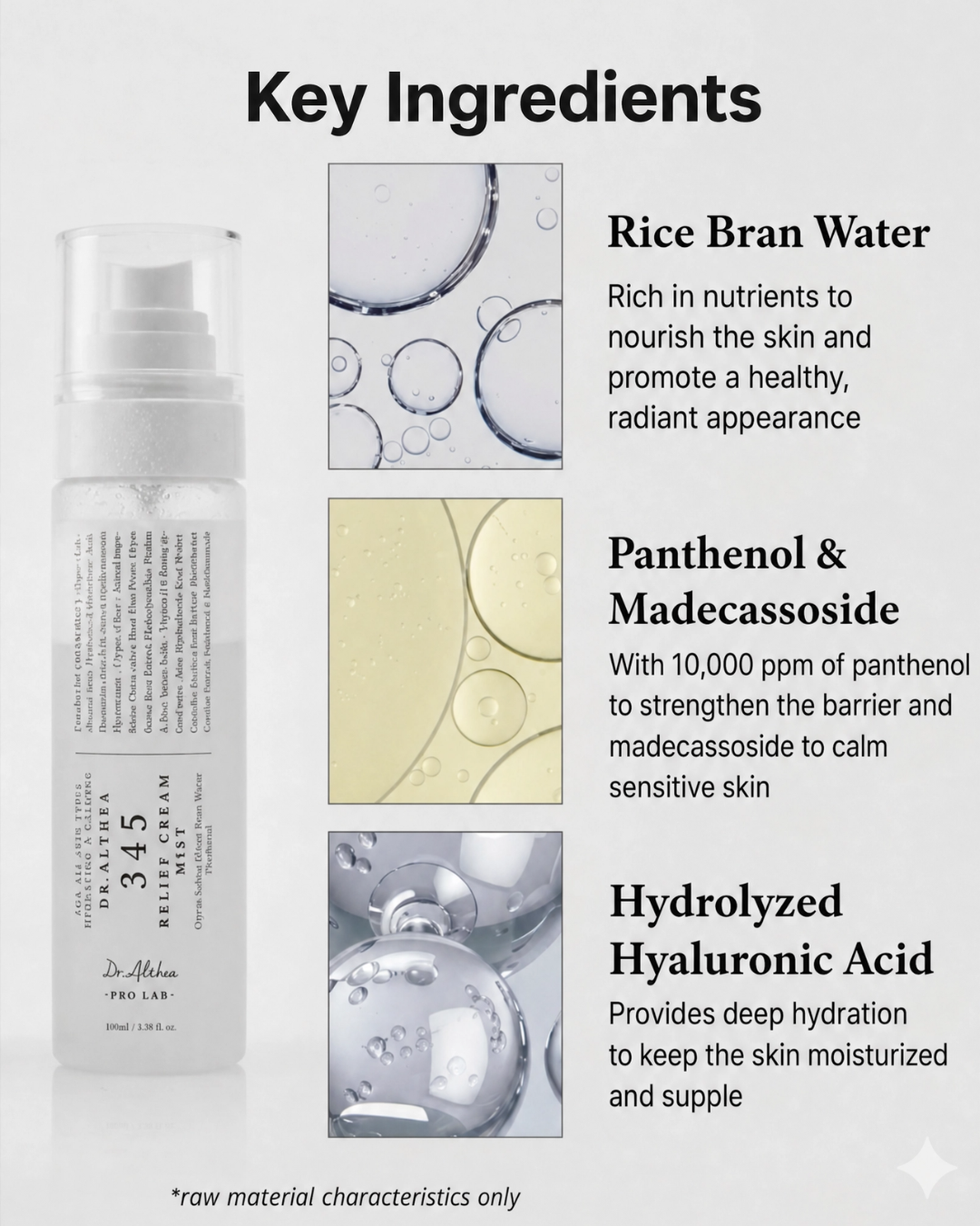 Dr. Althea 345 Relief Cream Mist – Hydrating Facial Mist with Rice Extract for Sensitive Skin