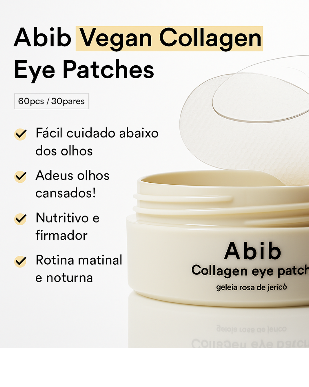 Abib Collagen Eye Patch – Mascarilla para Ojos con Cuidado Vegano y Colágeno