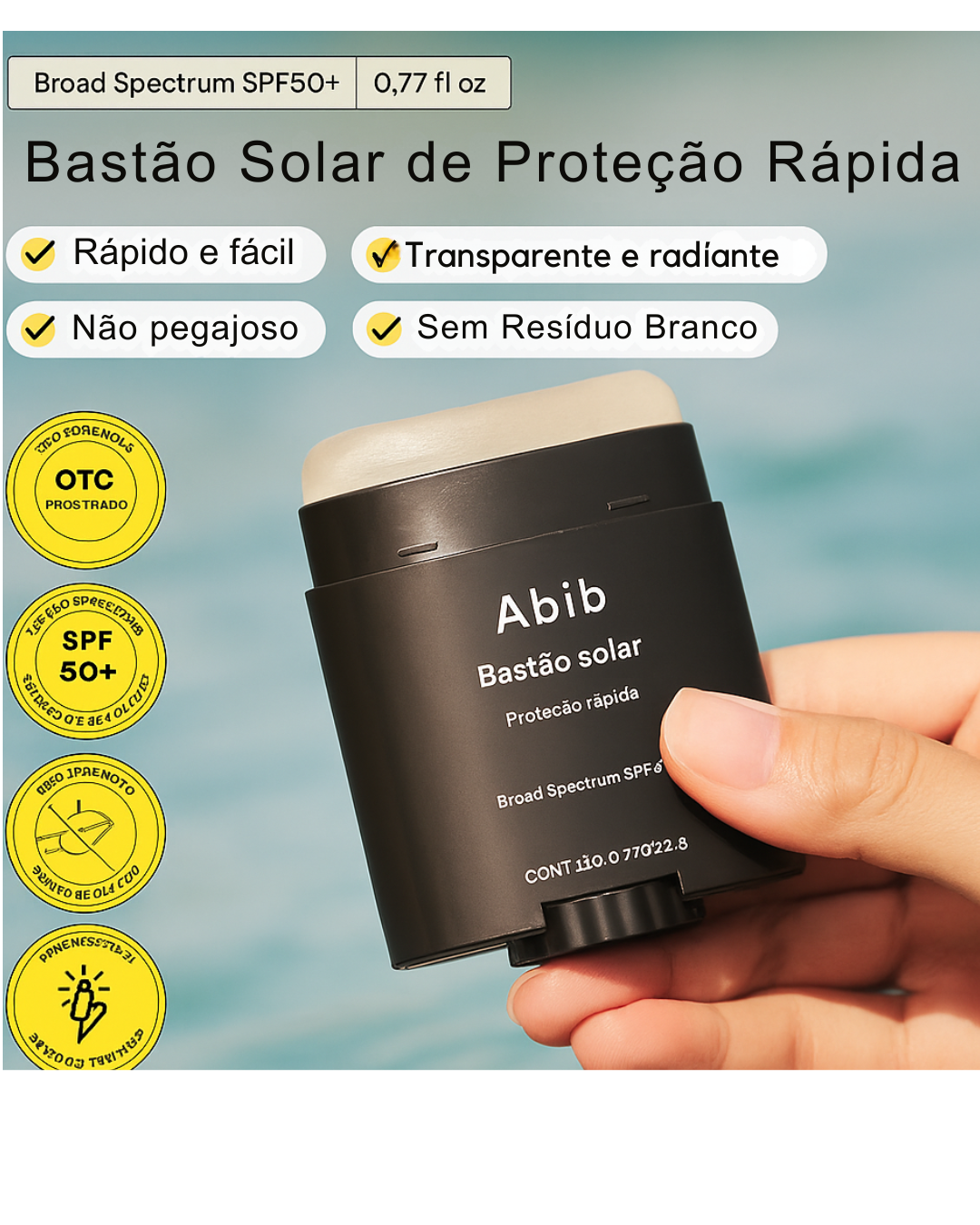 Abib Quick Sunstick Protector Solar SPF50 con Glow Natural ✨