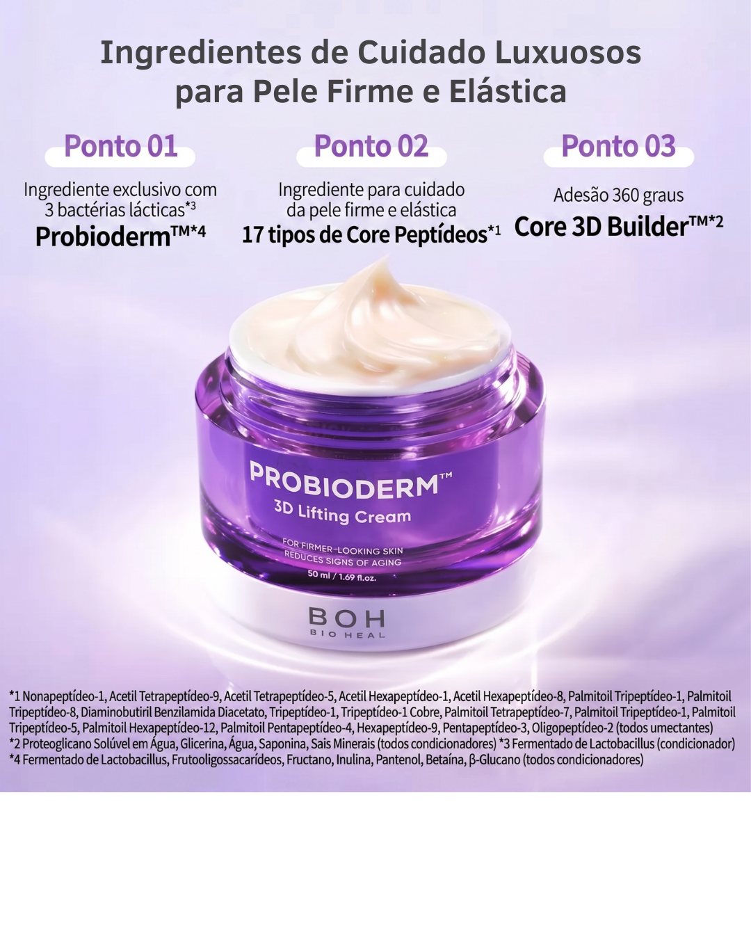 Bioheal BOH Probioderm 3D Lifting Cream 50 ml – Crema Facial Hidratante y Reafirmante