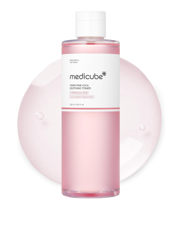 Medicube PDRN Pink Cica Soothing Toner (250ml) – Tónico Calmante y Regenerador con DNA de Salmón