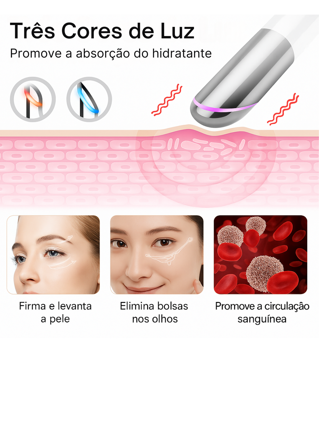 Masajeador de Ojos con Vibración IPL – Aclarante y Reafirmante