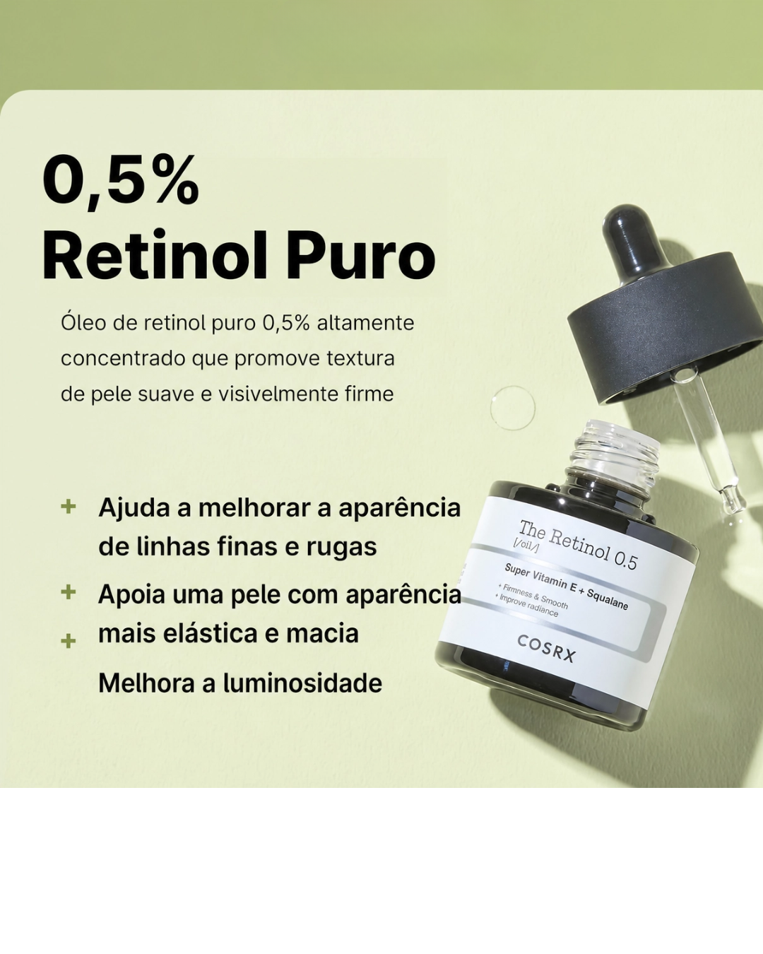 COSRX Aceite de Retinol 0,5% Antiedad para Arrugas, Líneas Finas y Renovación Facial