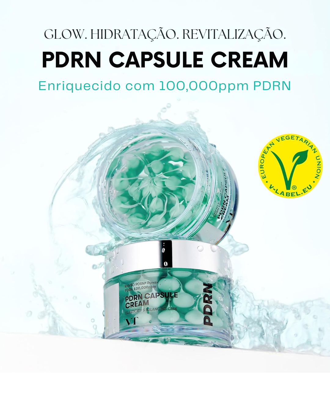 VT COSMETICS PDRN Capsule Cream 100 – Crema Facial Reafirmante con PDRN, Ácido Hialurónico y Péptidos