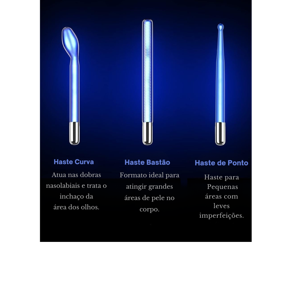 Aparato de Alta Frecuencia Profesional Darsonval – Kit Facial y Capilar