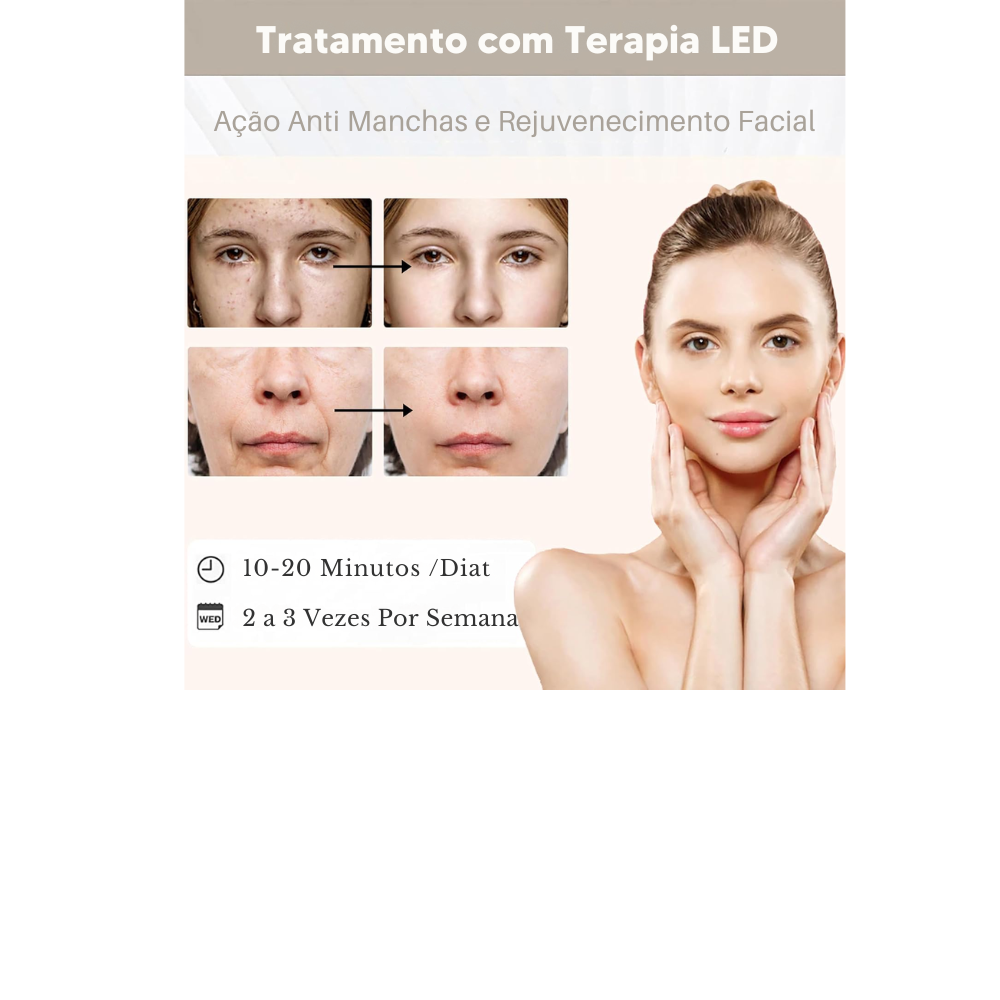 Sistema de Rejuvenecimiento Facial MONAI – 6 Tratamientos LED y Nano Atomización para un Rostro Radiante