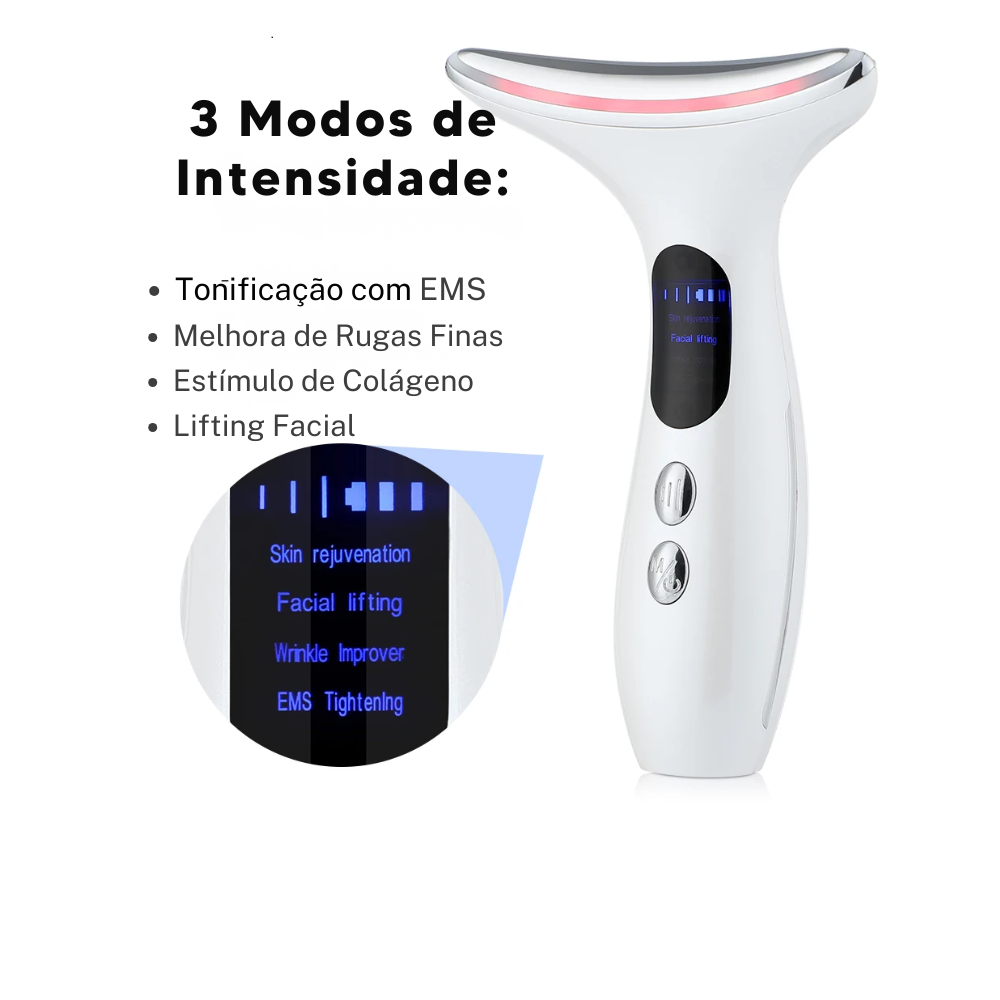 Equipo para Tonificación de Cuello y Rostro LUMI – Terapia LED y Microcorrientes para Lifting