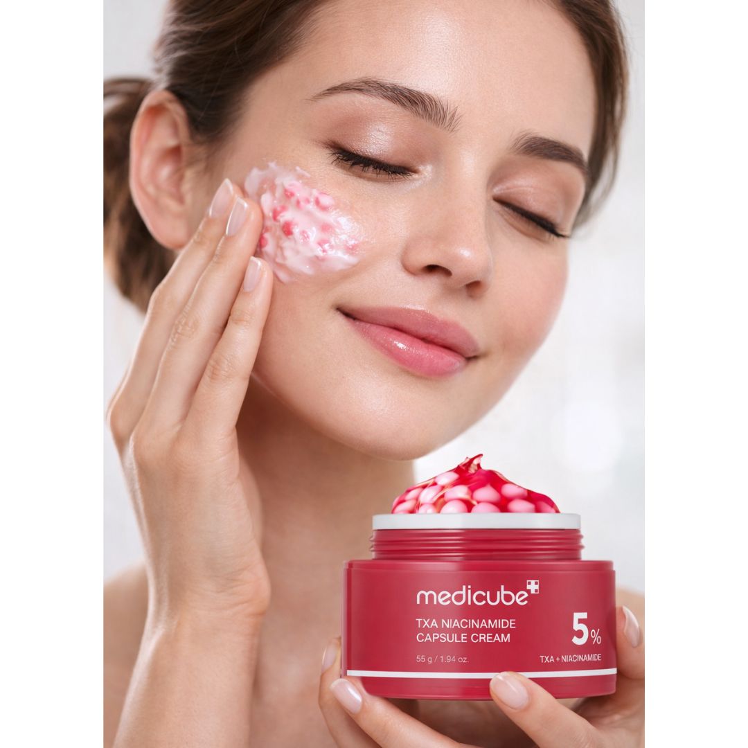 Crema Facial Cápsula Roja Medicube TXA – Aclarante y Luminosidad con Niacinamida