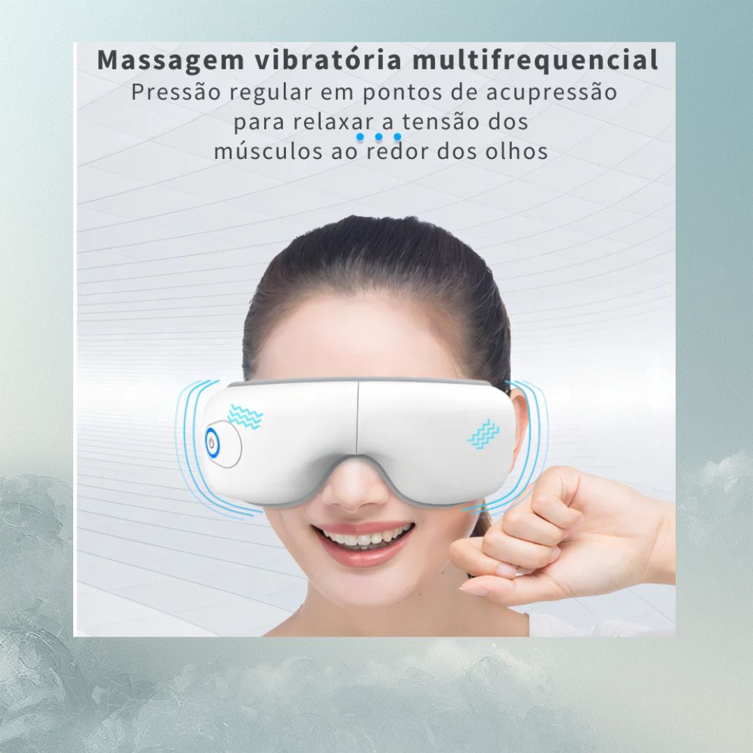 Máscara Masajeadora WAVVE para Ojos con Calentamiento, Airbag y Música para Relajación