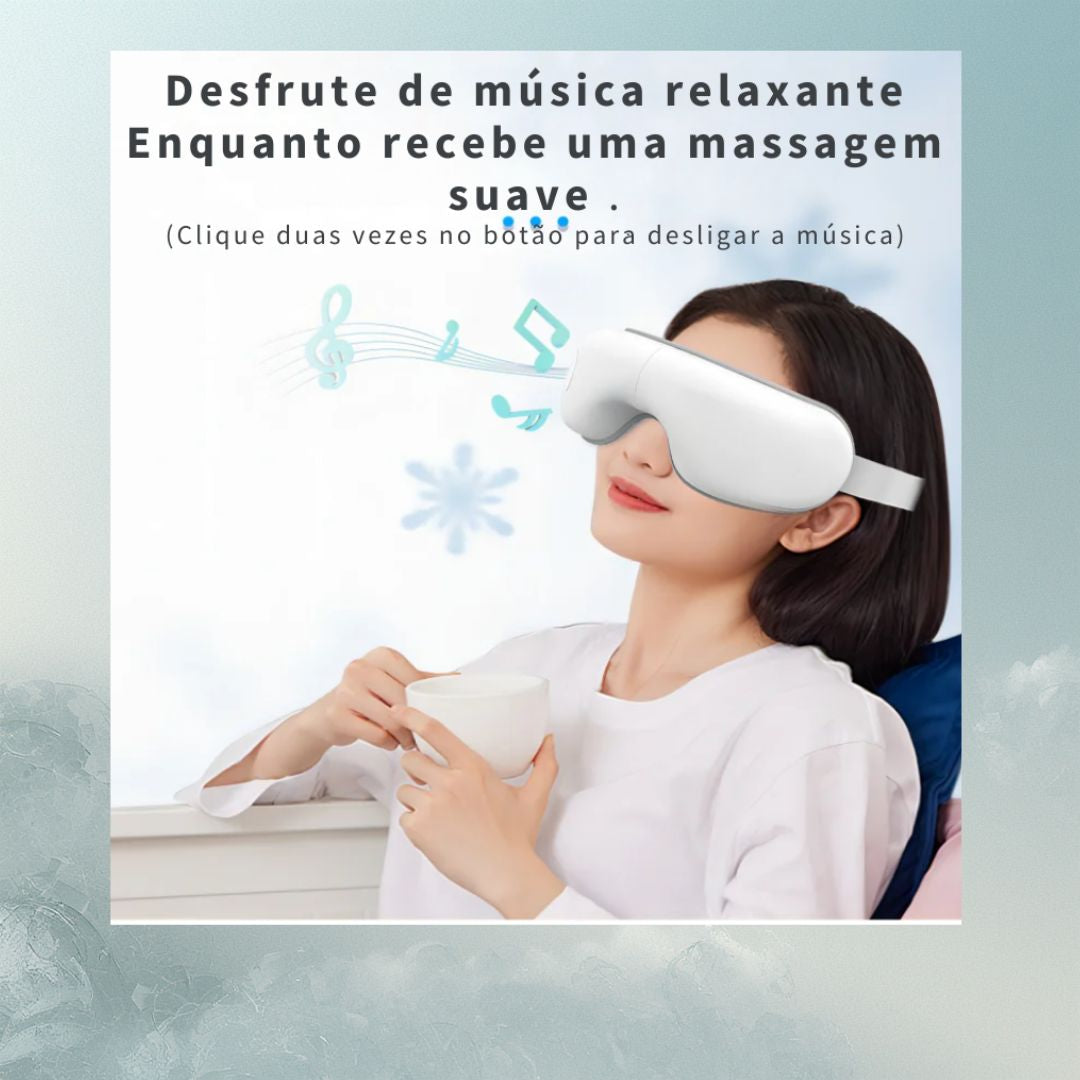 Máscara Masajeadora WAVVE para Ojos con Calentamiento, Airbag y Música para Relajación