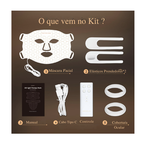 ✨ Mascarilla Facial LED de Silicona Photon High – Reducción de Manchas, Líneas Finas y Acción Antiacné
