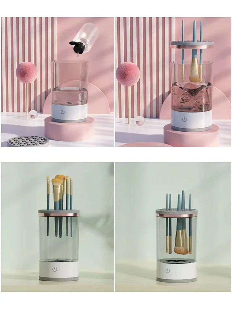 Limpiador e Higienizador Eléctrico de Brochas y Esponjas de Maquillaje