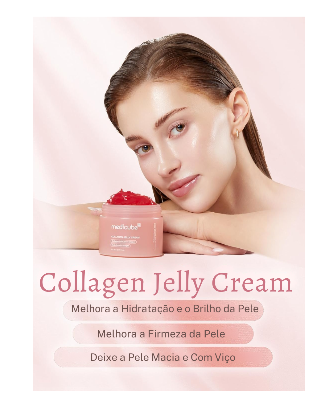 Gel Hidratante Facial Medicube de Colágeno Hidrolizado – Máxima Hidratación y Efecto "Glass Skin"