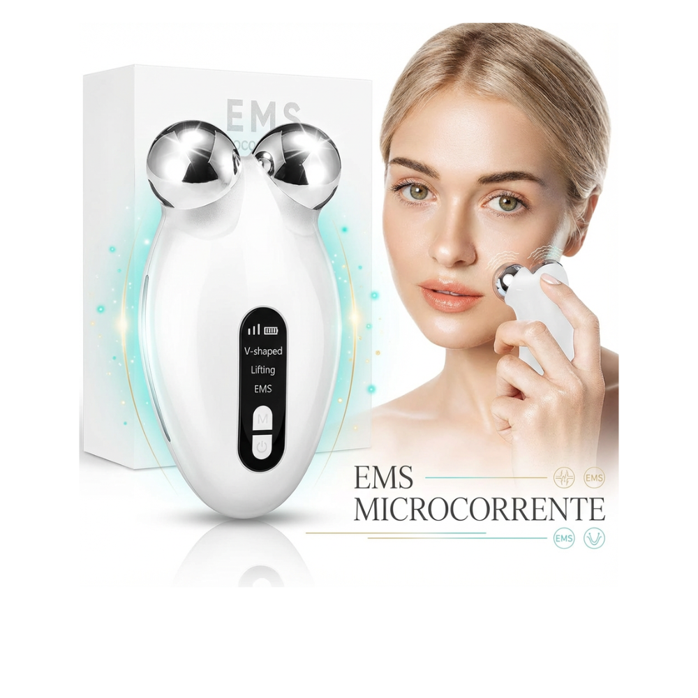 Dispositivo de Estimulación Facial NOVATTO – Microcorriente EMS, Lifting de Contorno y Estímulo de Colágeno