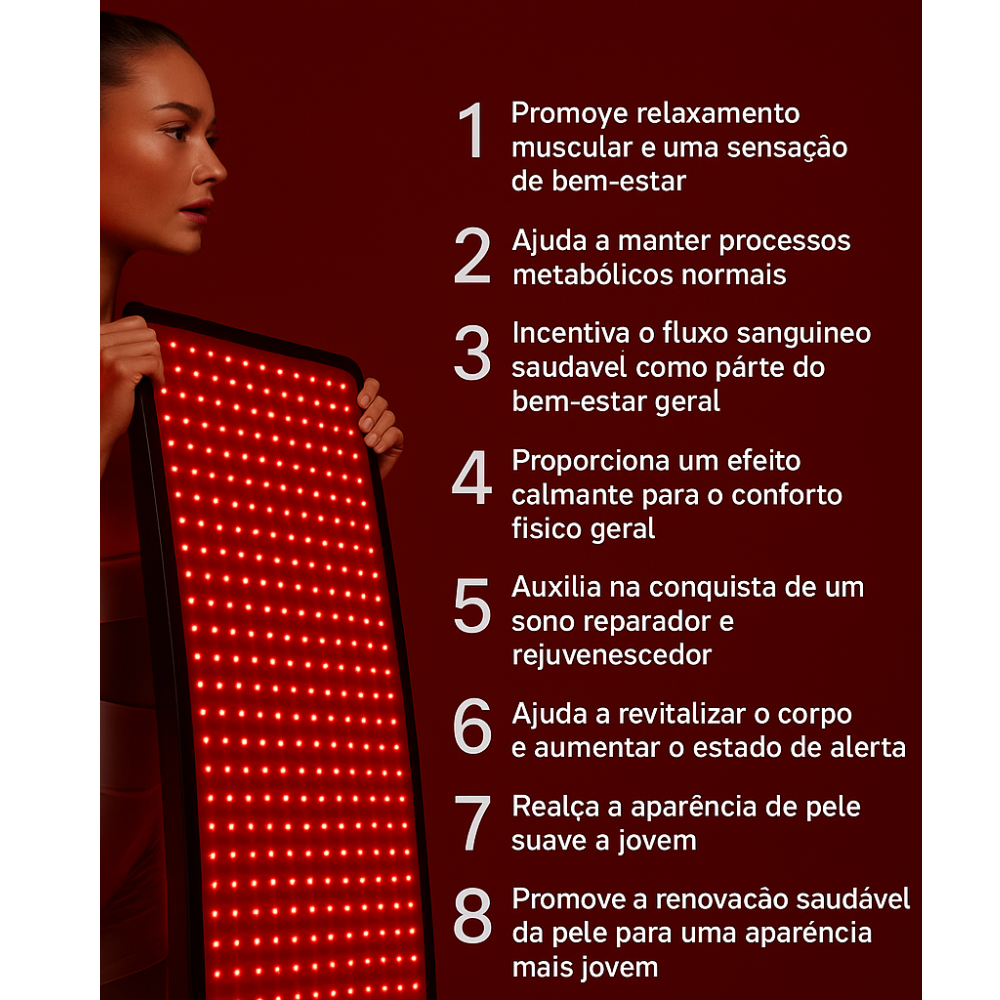 Esterilla de Terapia de Luz LED Astarexin – Tratamiento Corporal para Relajación Muscular y Colágeno