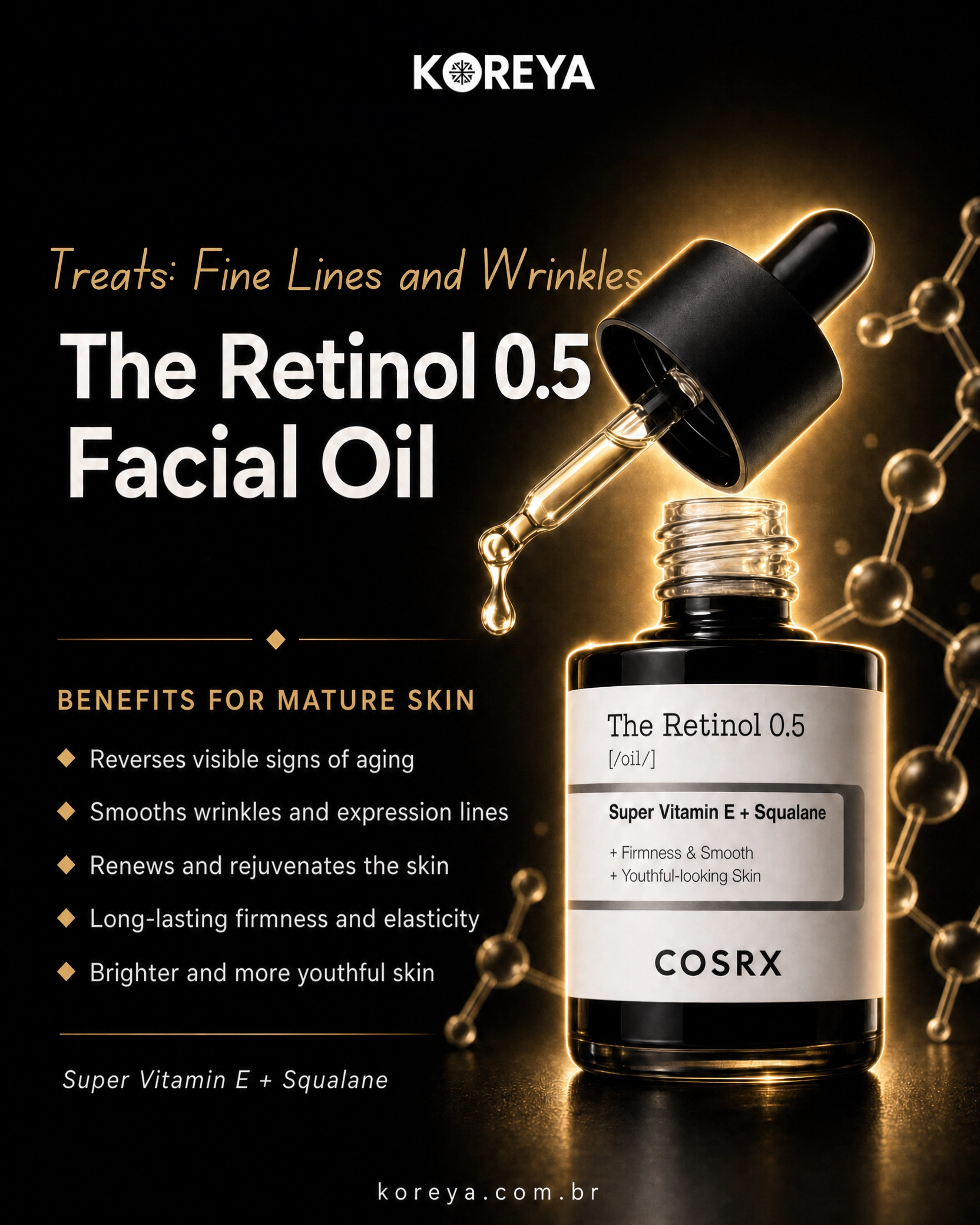 COSRX Retinol 0.5 Oil – Anti-Aging Retinol Serum for Wrinkles, Fine Lines &amp; Skin Renewal
